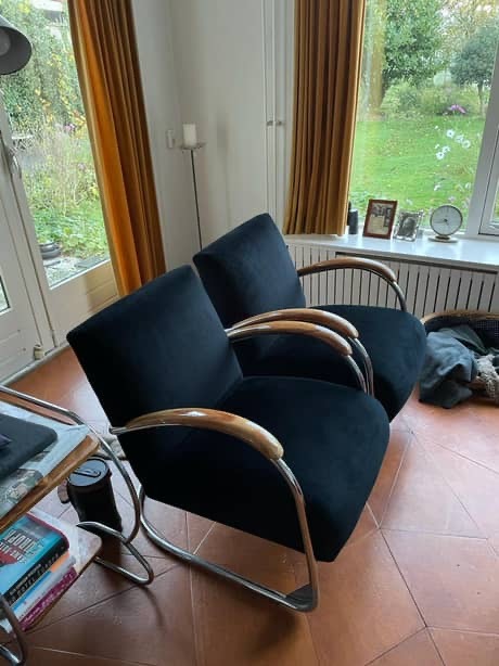 Stofferen 2x Gispen fauteuils